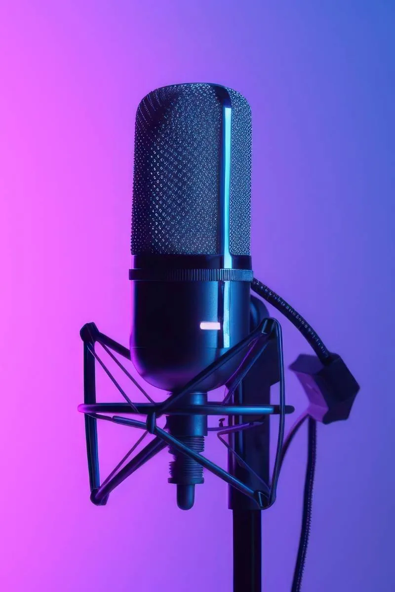 Podcast recording session
